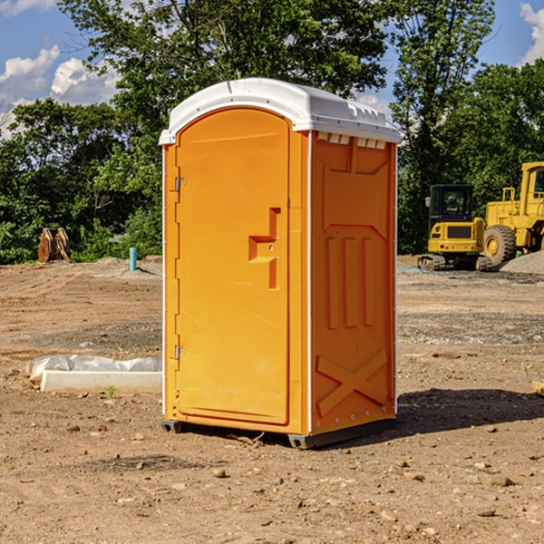 how often are the portable toilets cleaned and serviced during a rental period in Oak Run